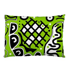 Green High Art Abstraction Pillow Case (two Sides)