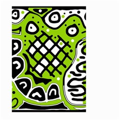 Green High Art Abstraction Large Garden Flag (two Sides) by Valentinaart