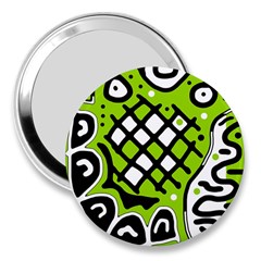 Green High Art Abstraction 3  Handbag Mirrors