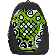 Green High Art Abstraction Backpack Bag