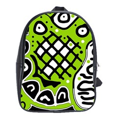 Green High Art Abstraction School Bags (xl) 