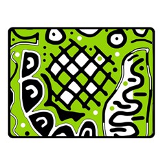 Green High Art Abstraction Double Sided Fleece Blanket (small)  by Valentinaart