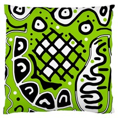 Green High Art Abstraction Standard Flano Cushion Case (one Side) by Valentinaart