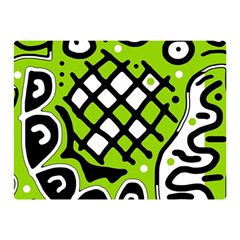 Green High Art Abstraction Double Sided Flano Blanket (mini) 