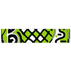 Green High Art Abstraction Flano Scarf (small)