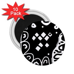 Black And White High Art Abstraction 2 25  Magnets (10 Pack) 