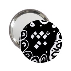 Black And White High Art Abstraction 2 25  Handbag Mirrors