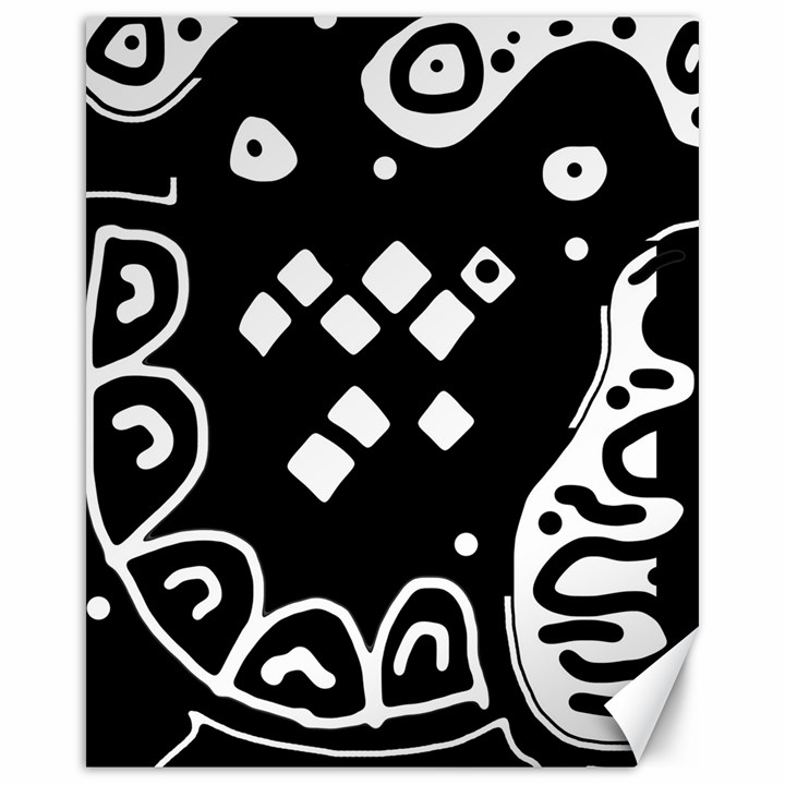 Black and white high art abstraction Canvas 16  x 20  