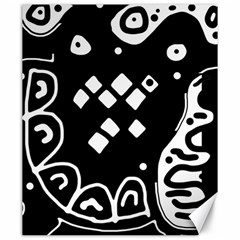 Black And White High Art Abstraction Canvas 20  X 24  