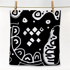 Black And White High Art Abstraction Face Towel