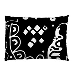 Black And White High Art Abstraction Pillow Case