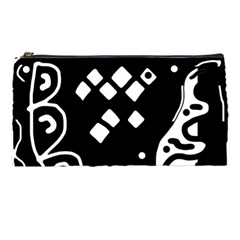 Black And White High Art Abstraction Pencil Cases by Valentinaart