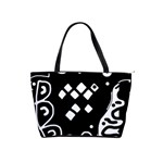 Black and white high art abstraction Shoulder Handbags Front