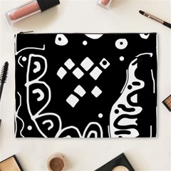 Black And White High Art Abstraction Cosmetic Bag (xl) by Valentinaart