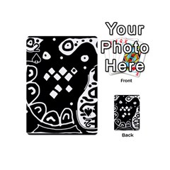 Black And White High Art Abstraction Playing Cards 54 (mini) 