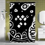 Black and white high art abstraction Shower Curtain 48  x 72  (Small)  Curtain(48  X 72 ) - 42.18 x64.8  Curtain(48  X 72 )