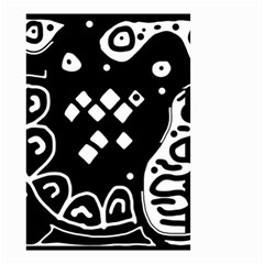 Black And White High Art Abstraction Small Garden Flag (two Sides)