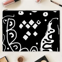 Black And White High Art Abstraction Cosmetic Bag (xxxl) 