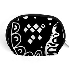 Black And White High Art Abstraction Accessory Pouches (medium)  by Valentinaart