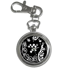 Black And White High Art Abstraction Key Chain Watches