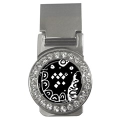 Black And White High Art Abstraction Money Clips (cz) 