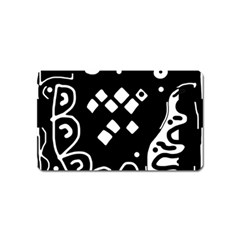 Black And White High Art Abstraction Magnet (name Card)