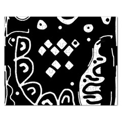 Black And White High Art Abstraction Rectangular Jigsaw Puzzl