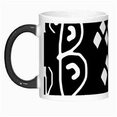 Black And White High Art Abstraction Morph Mugs