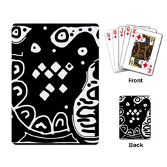 Black And White High Art Abstraction Playing Card