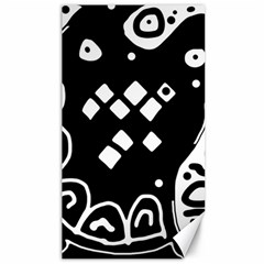 Black And White High Art Abstraction Canvas 40  X 72  