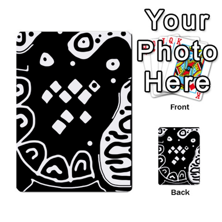 Black and white high art abstraction Multi-purpose Cards (Rectangle) 