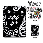 Black and white high art abstraction Multi-purpose Cards (Rectangle)  Back 1