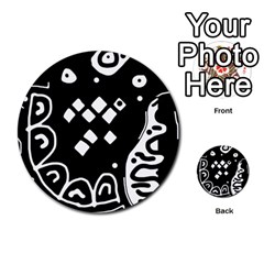 Black And White High Art Abstraction Multi-purpose Cards (round) 