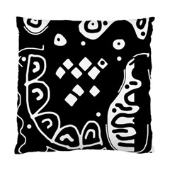 Black And White High Art Abstraction Standard Cushion Case (one Side) by Valentinaart