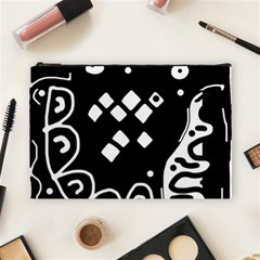 Black And White High Art Abstraction Cosmetic Bag (large) 