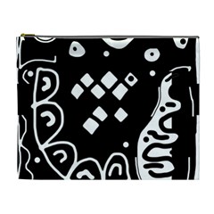 Black And White High Art Abstraction Cosmetic Bag (xl) by Valentinaart