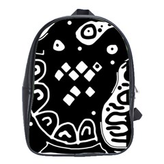 Black And White High Art Abstraction School Bags(large) 