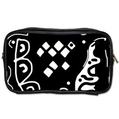 Black And White High Art Abstraction Toiletries Bags