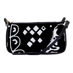 Black And White High Art Abstraction Shoulder Clutch Bags