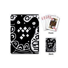 Black And White High Art Abstraction Playing Cards (mini) 