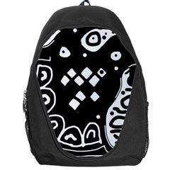 Black And White High Art Abstraction Backpack Bag by Valentinaart