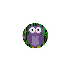 Purple Owl 1  Mini Buttons by Valentinaart