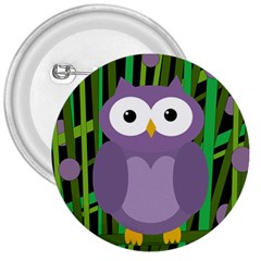 Purple Owl 3  Buttons