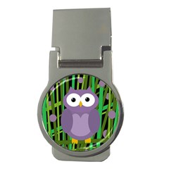 Purple Owl Money Clips (round) 