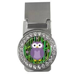 Purple Owl Money Clips (cz)  by Valentinaart