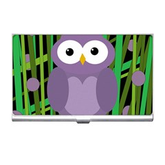 Purple Owl Business Card Holders by Valentinaart