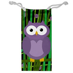 Purple Owl Jewelry Bags by Valentinaart