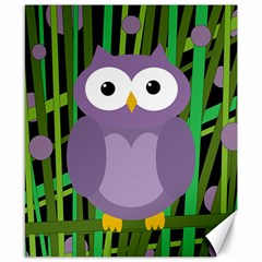 Purple Owl Canvas 8  X 10  by Valentinaart