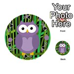 Purple owl Playing Cards 54 (Round)  Front - Spade7