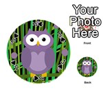 Purple owl Playing Cards 54 (Round)  Front - SpadeJ